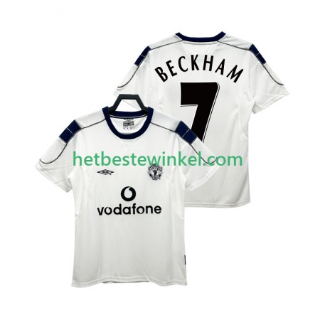 Manchester United BECKHAM 7 2000 2001 Voetbalshirts Retro Uit